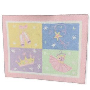 KIDSLINE EN POINTE RUG STARS BALLET PRINCESS PASTEL PINK BLUE 30" x 40" NWT